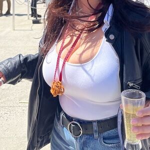 Free people Supported white top